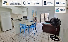 01 dorm c/Ar Cond, Wi-Fi (300mb), Varanda, Piscina